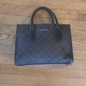 Nine West Elegant Black and Brown Satchel